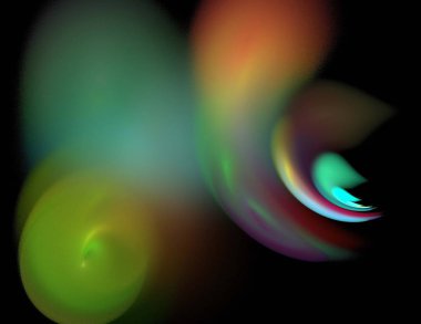 Siyah Renk Üzerine Bir Dijital Fraktal Resmi