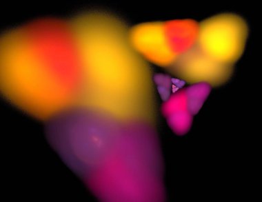 Siyah Renk Üzerine Bir Dijital Fraktal Resmi