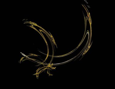 Siyah Renk Üzerine Bir Dijital Fraktal Resmi