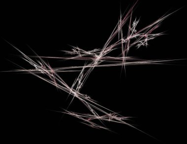 Siyah Renk Üzerine Bir Dijital Fraktal Resmi