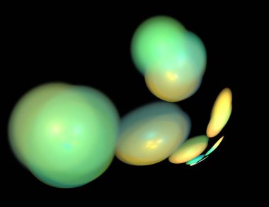 Siyah Renk Üzerine Bir Dijital Fraktal Resmi