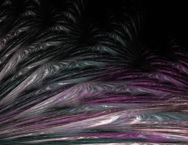 Bild av en digital fraktal på svart färg — Stockfoto