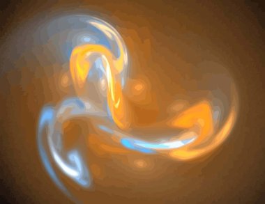 Siyah Renk Üzerine Bir Dijital Fraktal Resmi