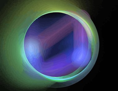 Siyah Renk Üzerine Bir Dijital Fraktal Resmi