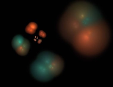 Siyah Renk Üzerine Bir Dijital Fraktal Resmi