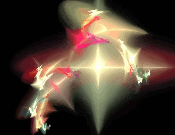 Eine Illustration des digitalen Fraktals mit mehrfarbigem — Stockvektor