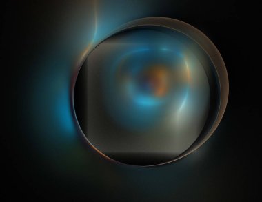 Siyah Renk Üzerine Bir Dijital Fraktal Resmi