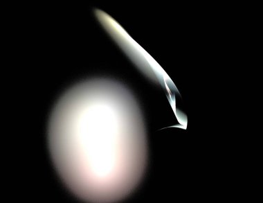 Siyah Renk Üzerine Bir Dijital Fraktal Resmi