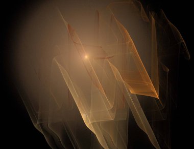 Siyah Renk Üzerine Bir Dijital Fraktal Resmi