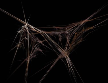 Siyah Renk Üzerine Bir Dijital Fraktal Resmi