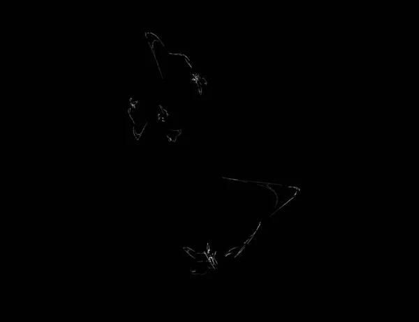 Изображение одного цифрового фрактала на черном цвете — стоковое фото