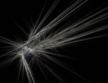 Siyah Renk Üzerine Bir Dijital Fraktal Resmi