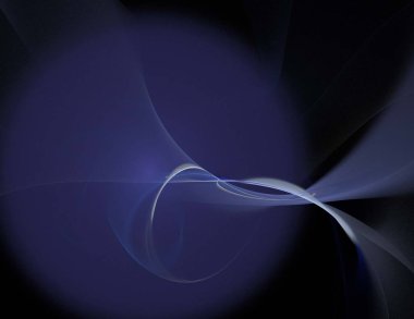 Siyah Renk Üzerine Bir Dijital Fraktal Resmi