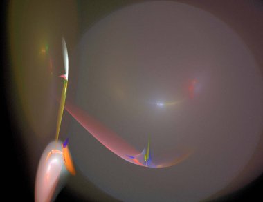 Siyah Renk Üzerine Bir Dijital Fraktal Resmi