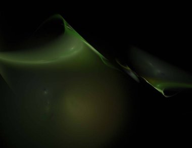 Siyah Renk Üzerine Bir Dijital Fraktal Resmi