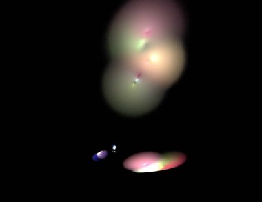 Siyah Renk Üzerine Bir Dijital Fraktal Resmi