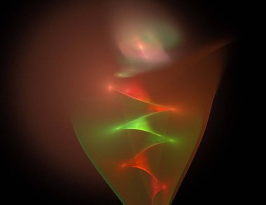 Siyah Renk Üzerine Bir Dijital Fraktal Resmi