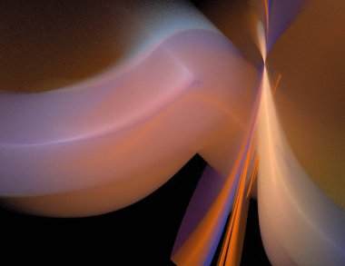 Siyah Renk Üzerine Bir Dijital Fraktal Resmi