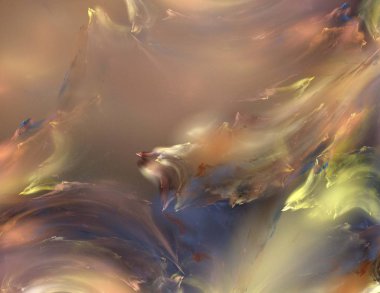 Siyah Renk Üzerine Bir Dijital Fraktal Resmi