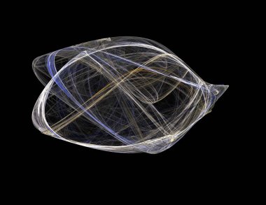 Siyah Renk Üzerine Bir Dijital Fraktal Resmi