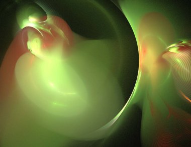 Siyah Renk Üzerine Bir Dijital Fraktal Resmi