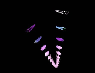 Siyah Renk Üzerine Bir Dijital Fraktal Resmi