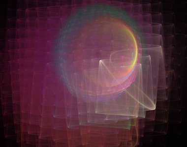 Siyah Renk Üzerine Bir Dijital Fraktal Resmi