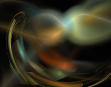 Siyah Renk Üzerine Bir Dijital Fraktal Resmi