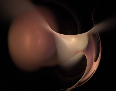 Siyah Renk Üzerine Bir Dijital Fraktal Resmi