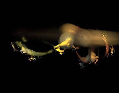 Siyah Renk Üzerine Bir Dijital Fraktal Resmi