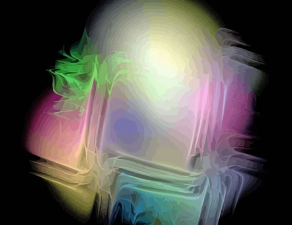 Ένα παράδειγμα ψηφιακής fractal με πολύχρωμη — Διανυσματικό Αρχείο