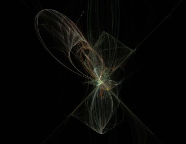 Siyah Renk Üzerine Bir Dijital Fraktal Resmi