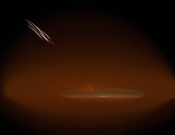 изображение одного цифрового фрактала на черном цвете