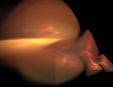 Siyah Renk Üzerine Bir Dijital Fraktal Resmi