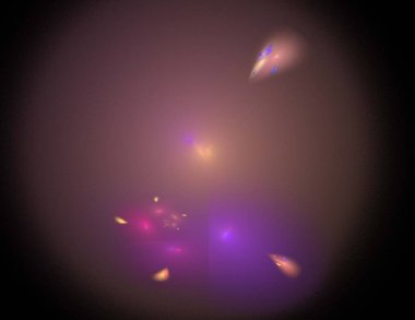 Siyah Renk Üzerine Bir Dijital Fraktal Resmi