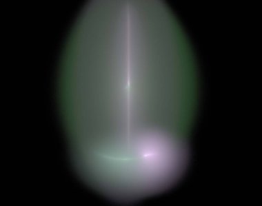 Siyah Renk Üzerine Bir Dijital Fraktal Resmi