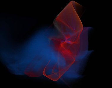 Siyah Renk Üzerine Bir Dijital Fraktal Resmi