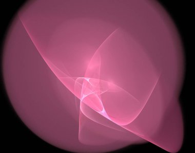 Siyah Renk Üzerine Bir Dijital Fraktal Resmi