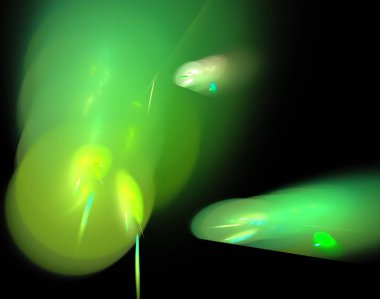 Siyah Renk Üzerine Bir Dijital Fraktal Resmi