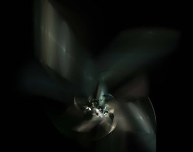 Siyah Renk Üzerine Bir Dijital Fraktal Resmi