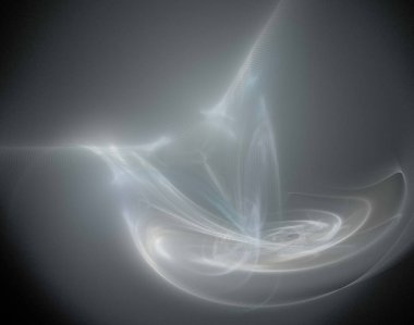 Siyah Renk Üzerine Bir Dijital Fraktal Resmi