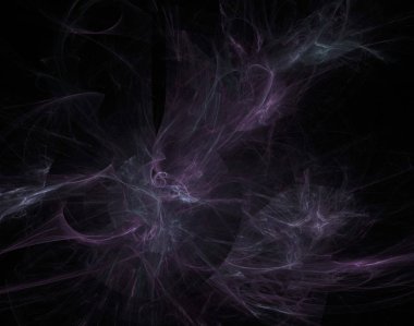 Siyah Renk Üzerine Bir Dijital Fraktal Resmi