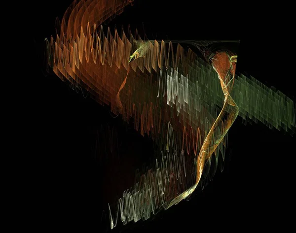 Εικόνα ενός ψηφιακού φράκταλ σε μαύρο χρώμα — Φωτογραφία Αρχείου