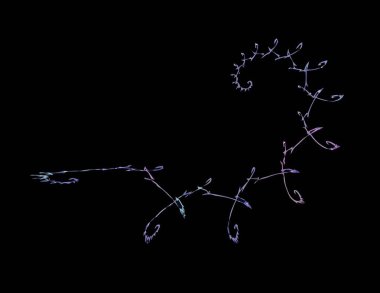 Dijital fraktal ile çok renkli bir çizimi