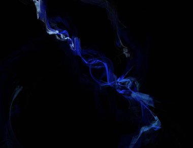 Siyah Renk Üzerine Bir Dijital Fraktal Resmi