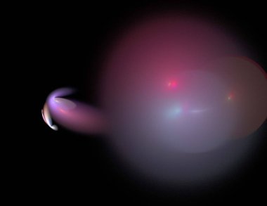 Siyah Renk Üzerine Bir Dijital Fraktal Resmi