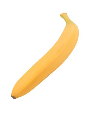 Çiğ sarı muz izole edilmiş.