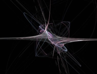 Siyah Renk Üzerine Bir Dijital Fraktal Resmi