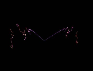 Siyah Renk Üzerine Bir Dijital Fraktal Resmi