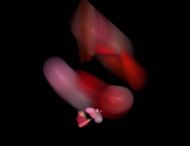 Siyah Renk Üzerine Bir Dijital Fraktal Resmi